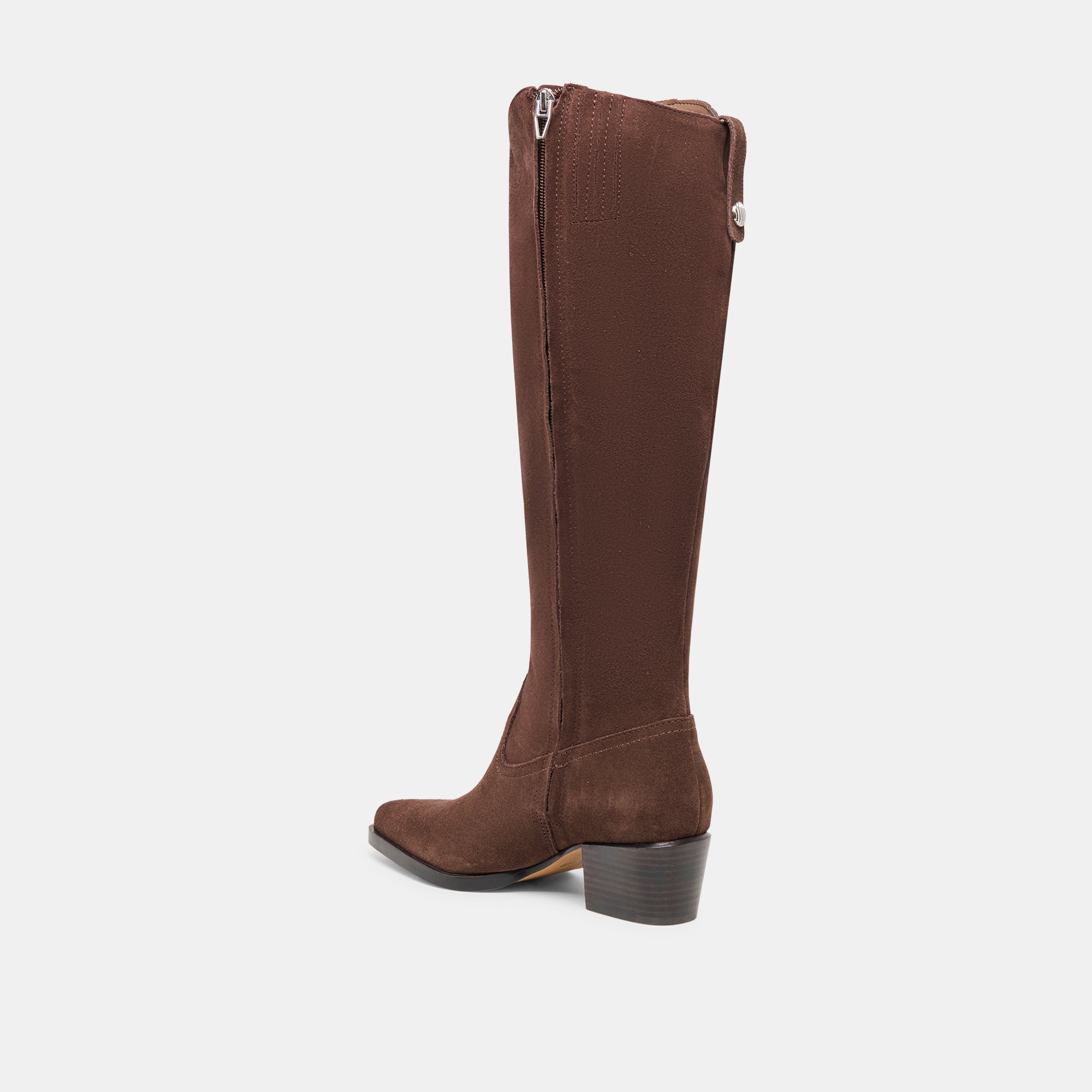 VIRONA H2O WIDE CALF BOOTS DK BROWN SUEDE