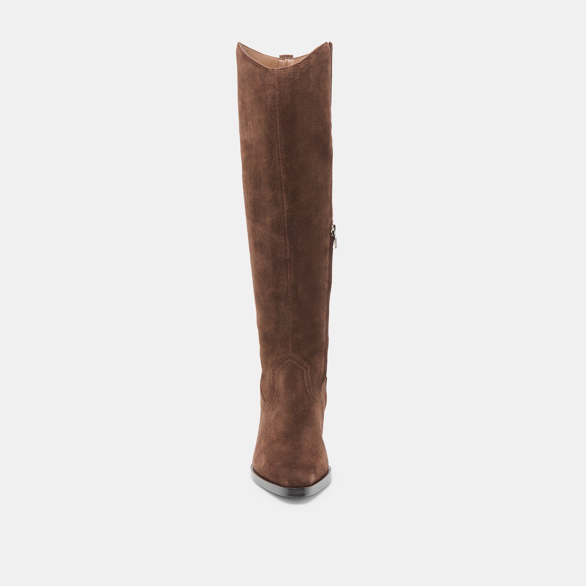 VIRONA H2O WIDE CALF BOOTS DK BROWN SUEDE