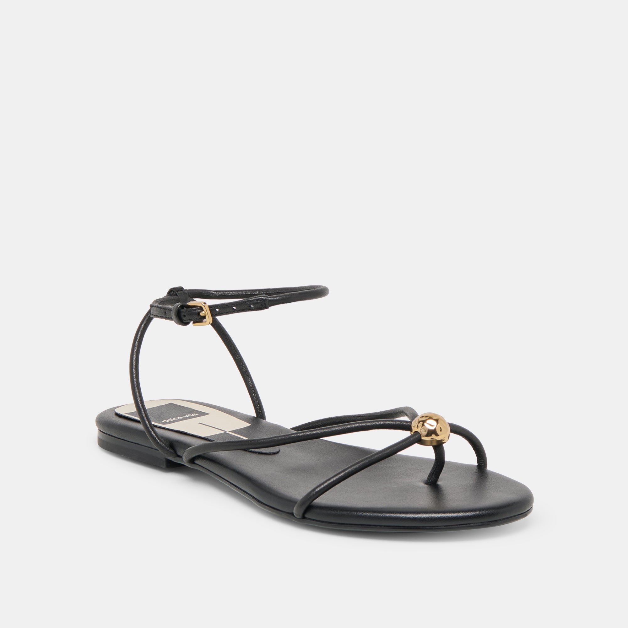 KENLEY SANDALS BLACK LEATHER