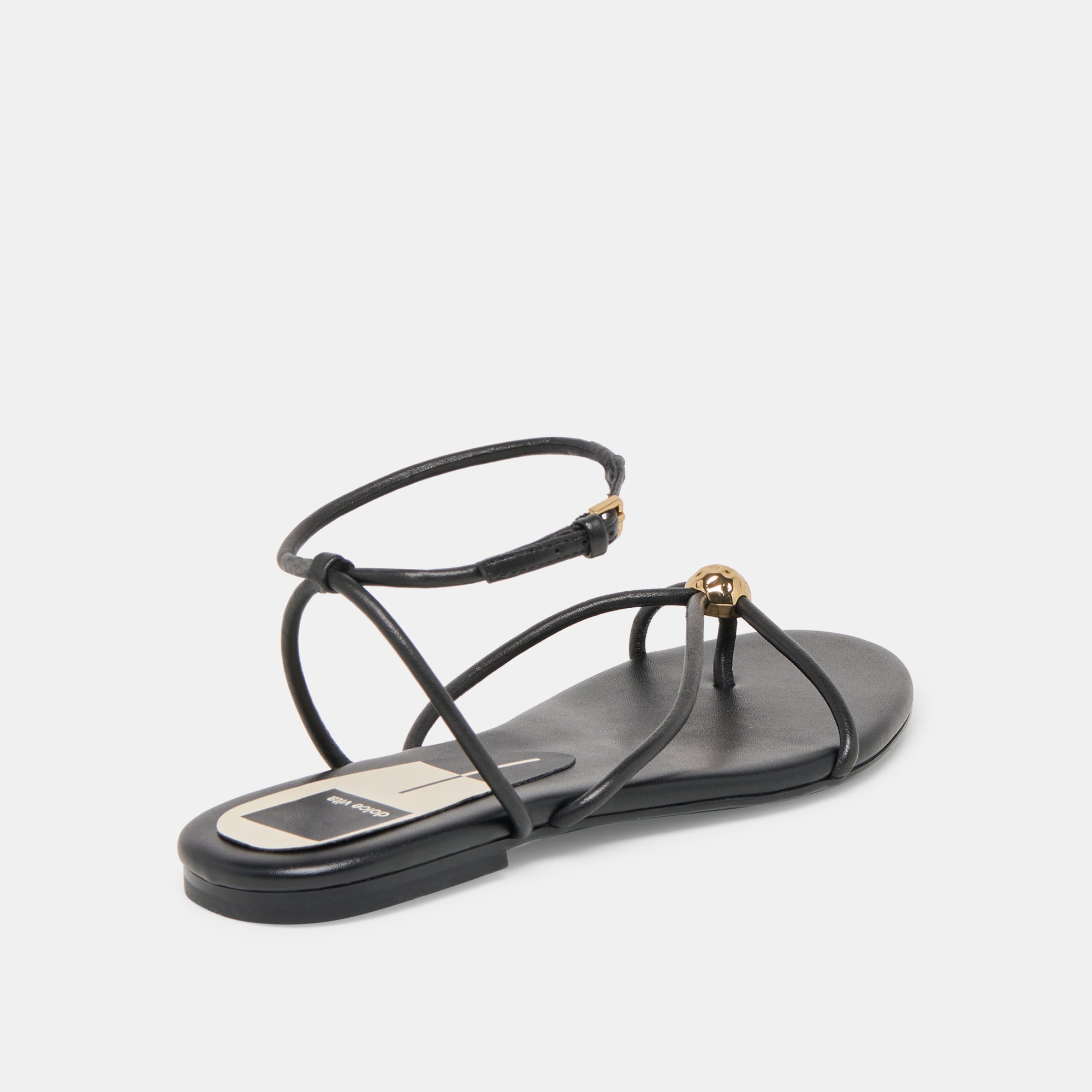 KENLEY SANDALS BLACK LEATHER