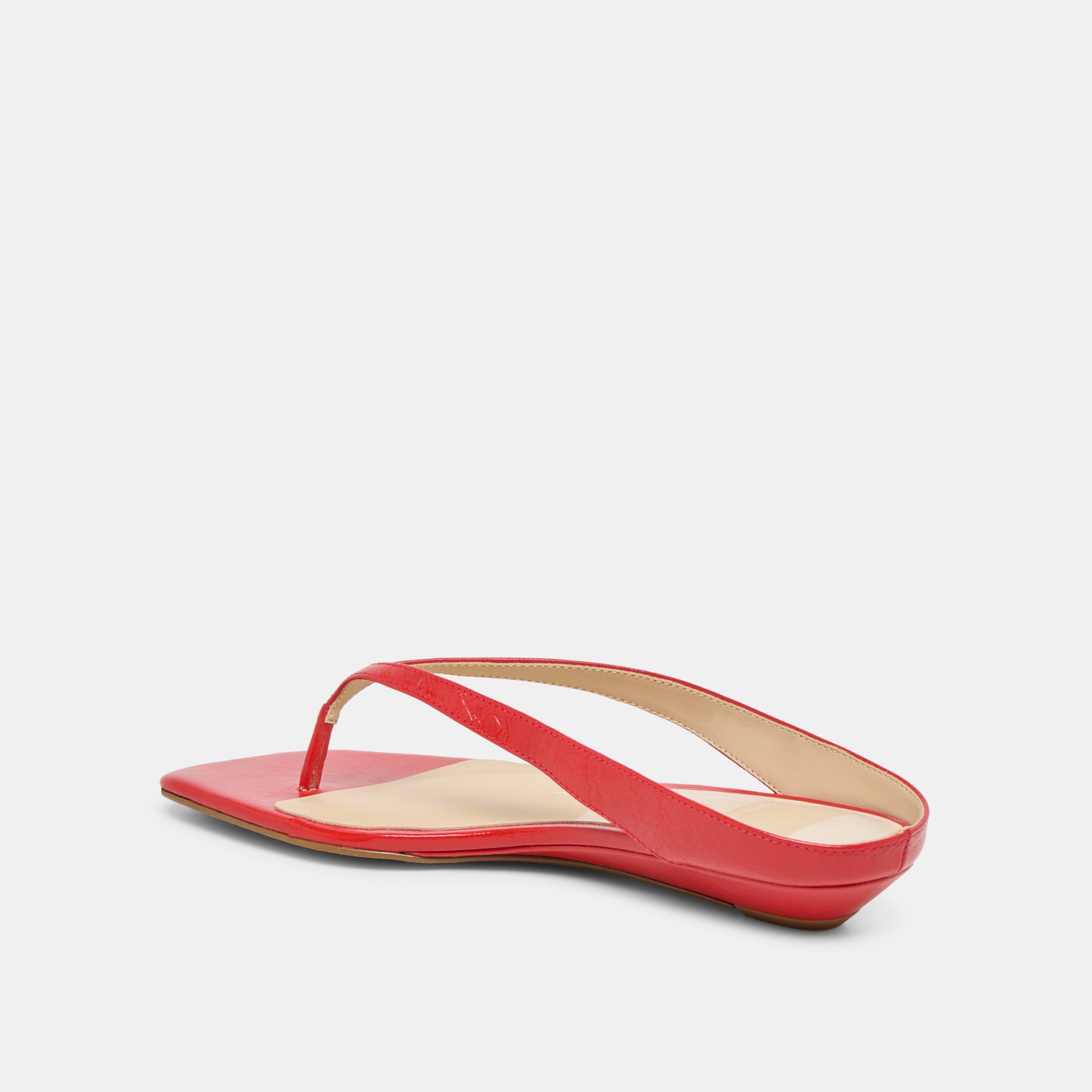 GIZEL SANDALS RED CRINKLE PATENT