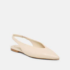KENDLE FLATS WHITE LEATHER