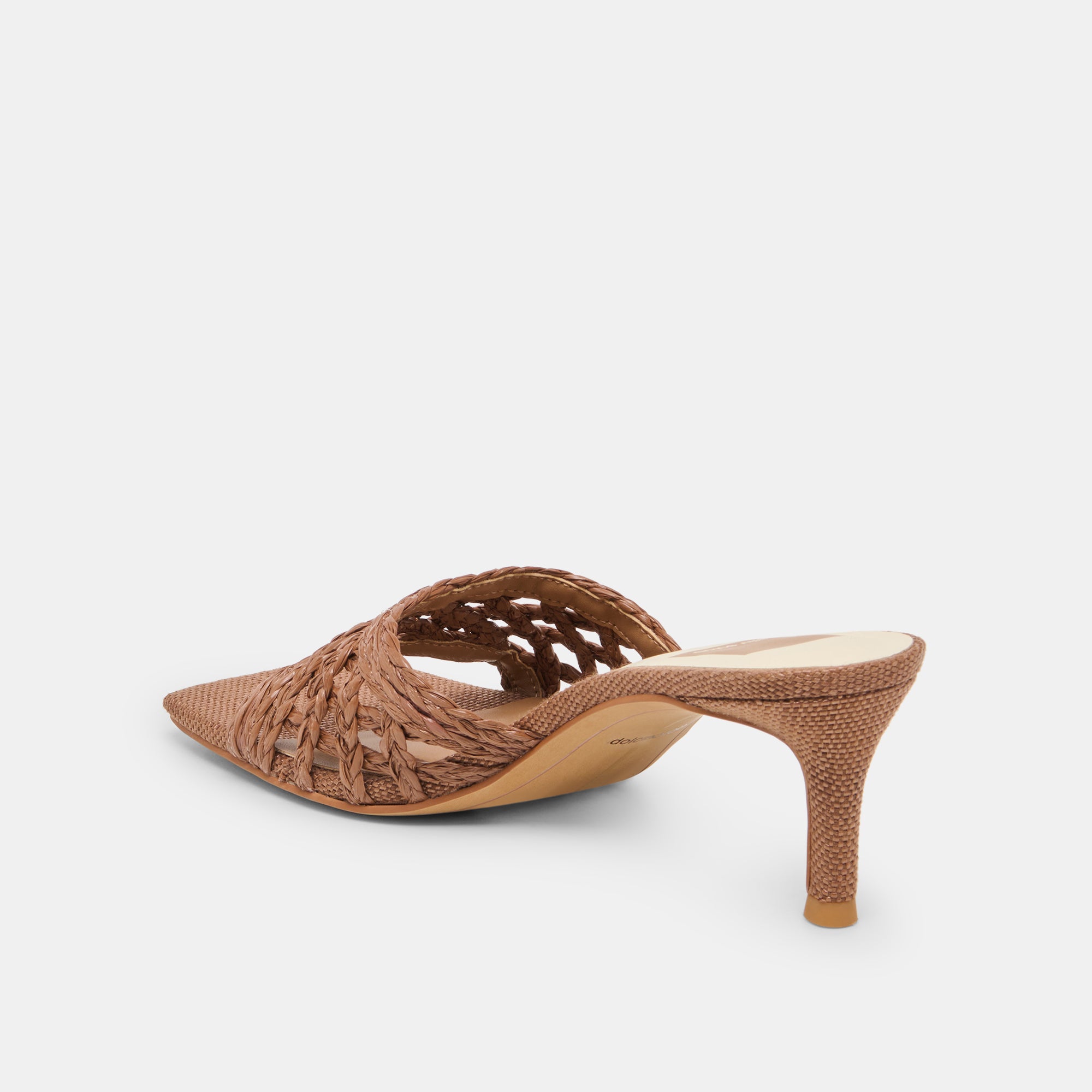 BOWEN HEELS COGNAC RAFFIA