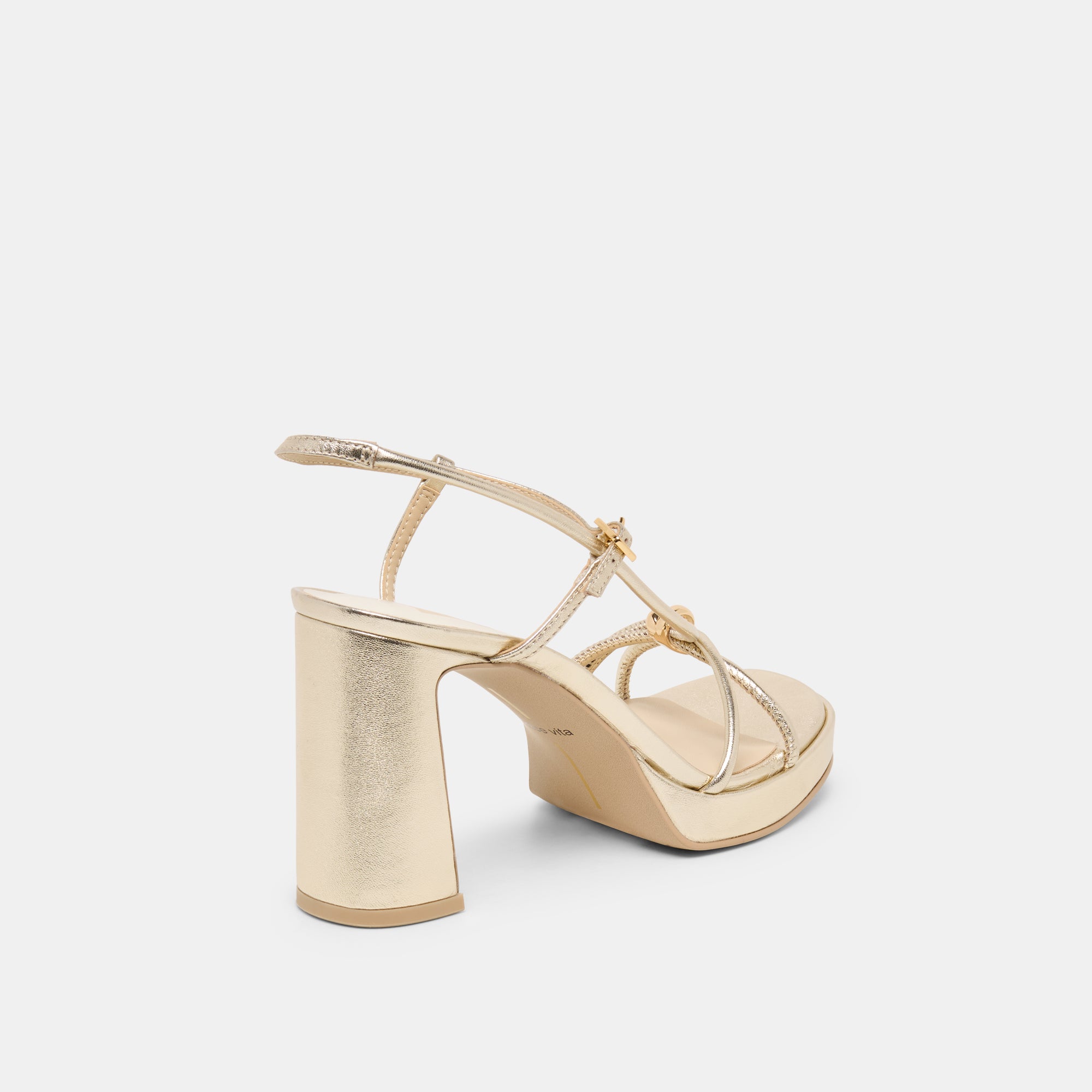 ODETE HEELS GOLD LEATHER