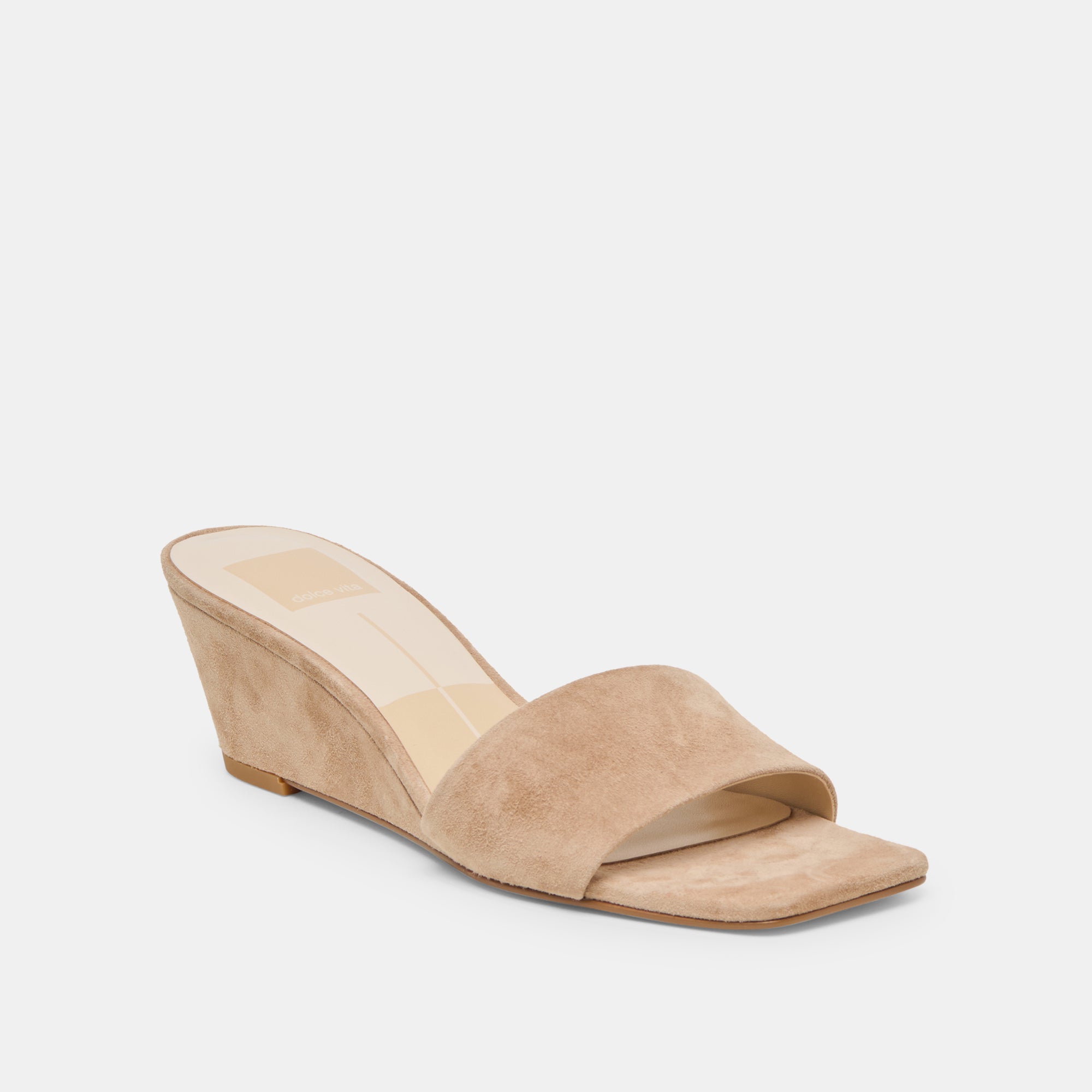 QAILY WIDE WEDGES CAMEL SUEDE