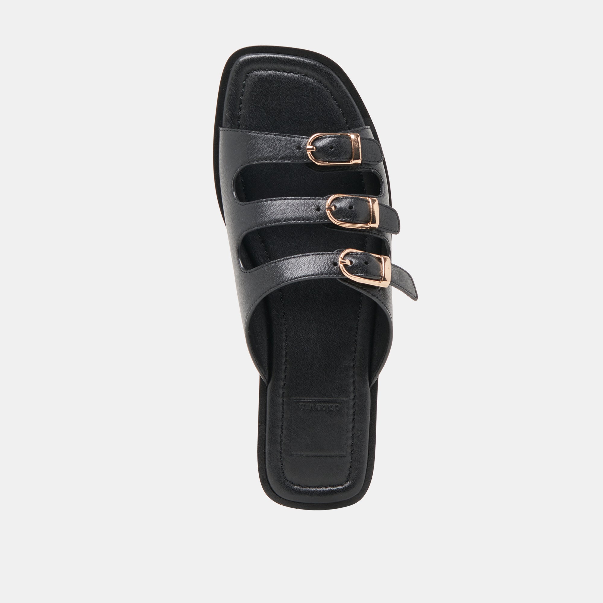 FIN SANDALS BLACK LEATHER