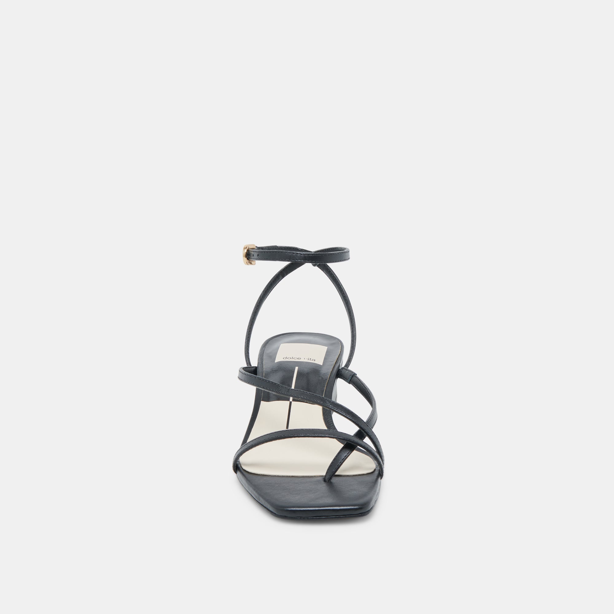 KARLOS WIDE SANDALS BLACK LEATHER