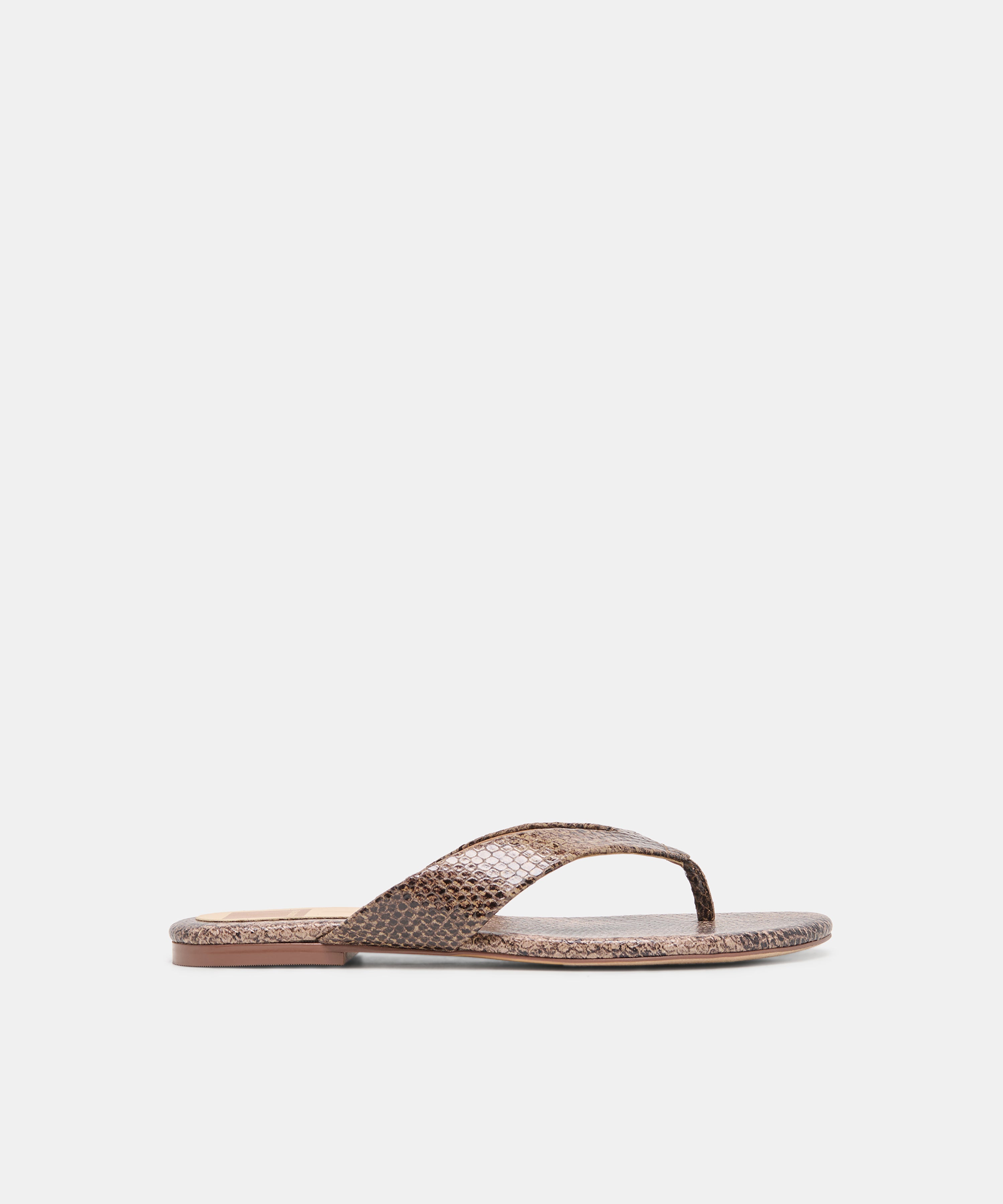 LINNET SANDALS SNAKE TAN EMBOSSED LEATHER
